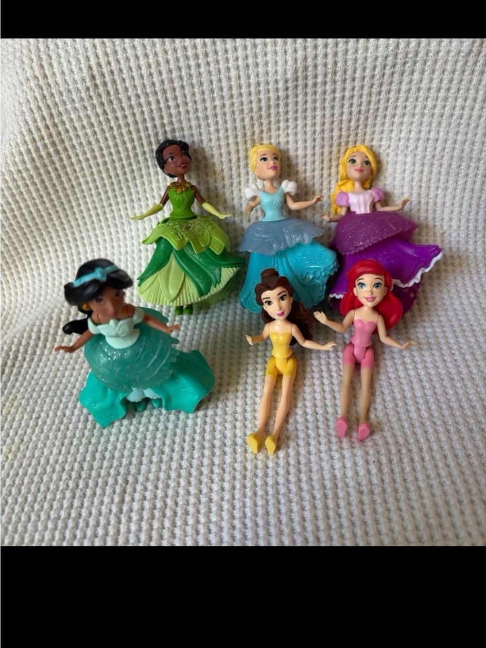 Disney Princess polly pocket MagiClip Royal Clip mini Dolls w dresses Lot